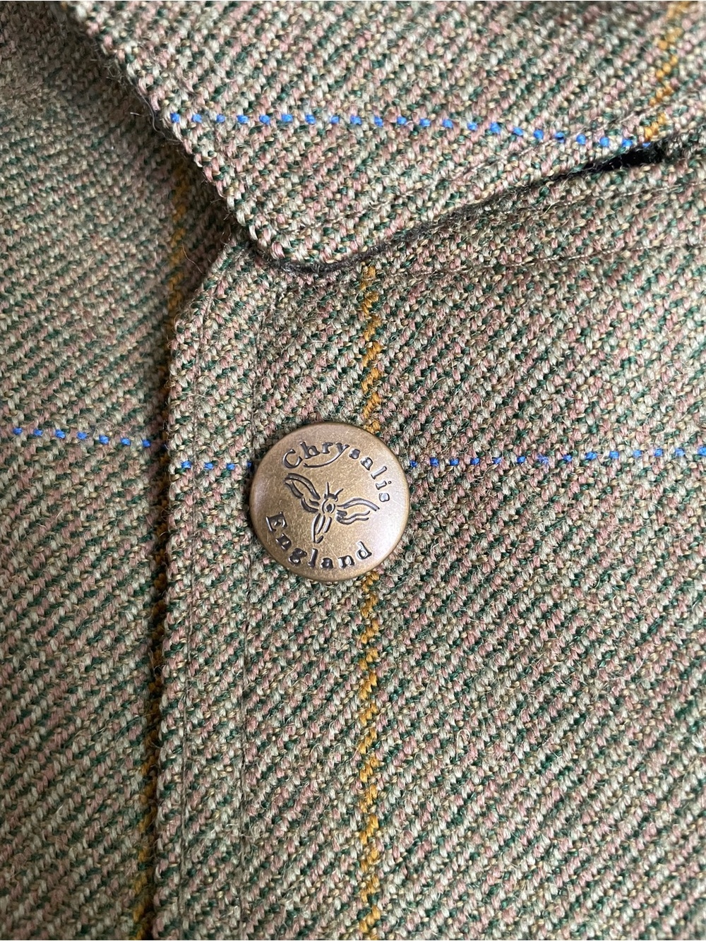 Chrysalis Chiltern Wool Field Coat Olive W/ Purple Lining Men’s Med - Picture 3 of 16